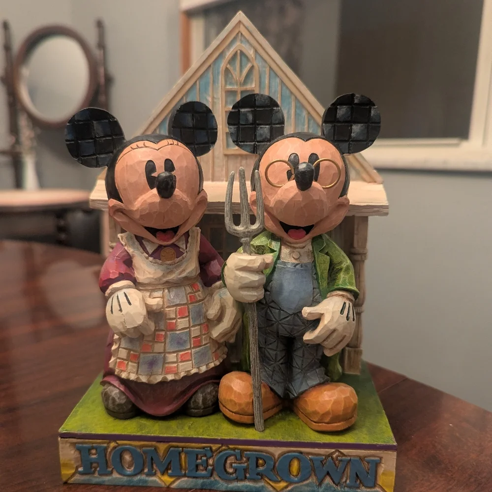 Disney Jim Shore Homegrown Mickey And Minnie - Picture 1 of 7